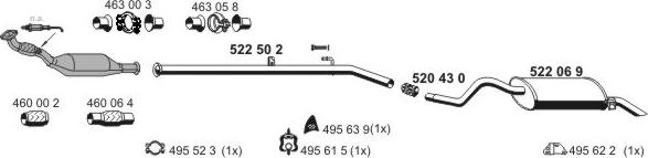 ERNST 100101 - Система випуску ОГ autocars.com.ua