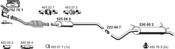 ERNST 100126 - Система випуску ОГ autocars.com.ua