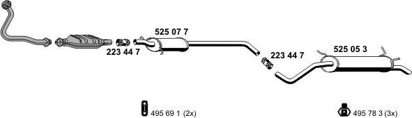 ERNST 100134 - Система випуску ОГ autocars.com.ua
