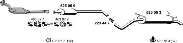 ERNST 100135 - Система випуску ОГ autocars.com.ua