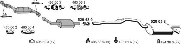 ERNST 100146 - Система випуску ОГ autocars.com.ua