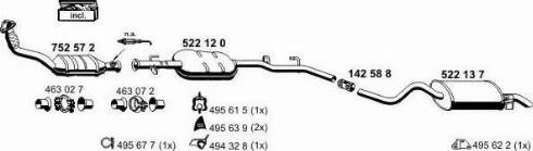 ERNST 100148 - Система випуску ОГ autocars.com.ua