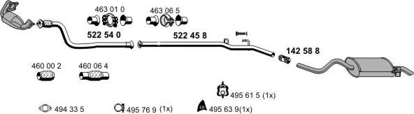 ERNST 100150 - Система випуску ОГ autocars.com.ua