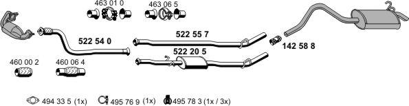 ERNST 100157 - Система випуску ОГ autocars.com.ua