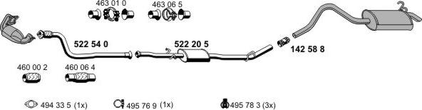 ERNST 100158 - Система випуску ОГ autocars.com.ua