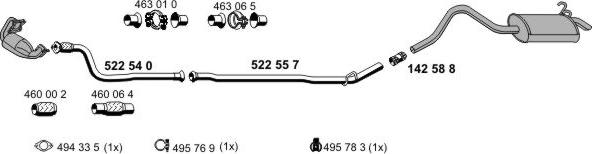ERNST 100159 - Система випуску ОГ autocars.com.ua