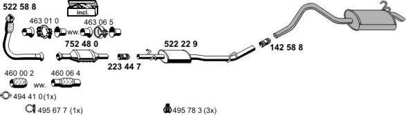 ERNST 100161 - Система випуску ОГ autocars.com.ua