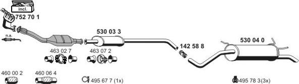 ERNST 100163 - Система випуску ОГ autocars.com.ua