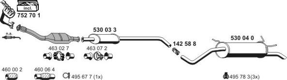 ERNST 100166 - Система випуску ОГ autocars.com.ua
