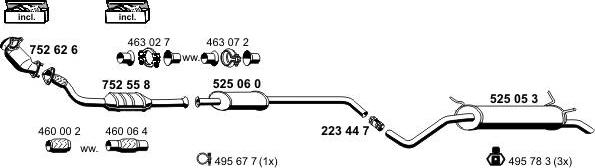 ERNST 100167 - Система випуску ОГ autocars.com.ua