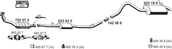 ERNST 100230 - Система випуску ОГ autocars.com.ua