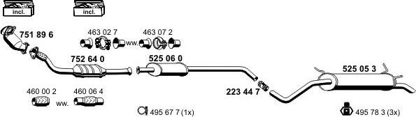 ERNST 100274 - Система випуску ОГ autocars.com.ua