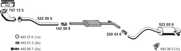 ERNST 100283 - Система випуску ОГ autocars.com.ua