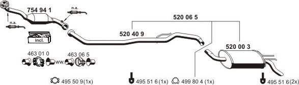 ERNST 100300 - Система випуску ОГ autocars.com.ua