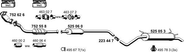 ERNST 100343 - Система випуску ОГ autocars.com.ua