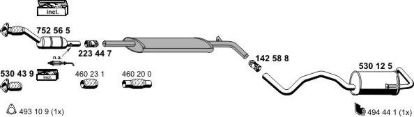 ERNST 100351 - Система випуску ОГ autocars.com.ua