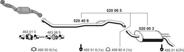 ERNST 100381 - Система випуску ОГ autocars.com.ua