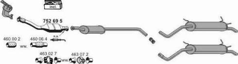 ERNST 100401 - Система випуску ОГ autocars.com.ua