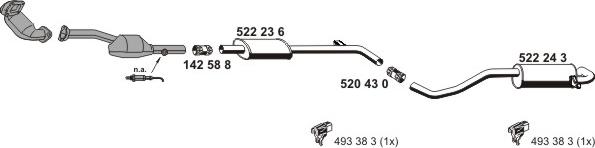 ERNST 100424 - Система випуску ОГ autocars.com.ua