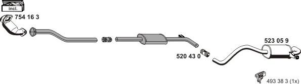 ERNST 100436 - Система випуску ОГ autocars.com.ua