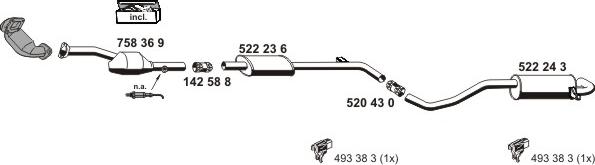 ERNST 100454 - Система випуску ОГ autocars.com.ua