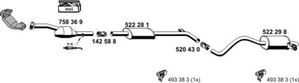 ERNST 100471 - Система випуску ОГ autocars.com.ua