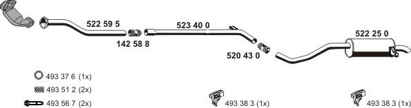 ERNST 100473 - Система випуску ОГ autocars.com.ua