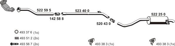 ERNST 100477 - Система випуску ОГ autocars.com.ua