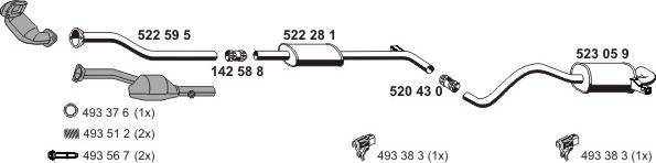 ERNST 100483 - Система випуску ОГ autocars.com.ua