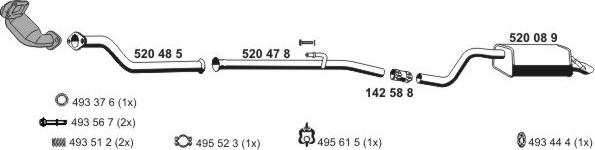 ERNST 100534 - Система випуску ОГ autocars.com.ua