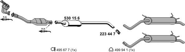 ERNST 100536 - Система випуску ОГ autocars.com.ua