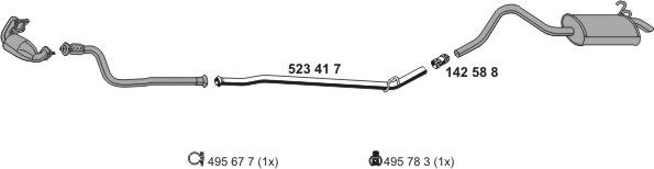 ERNST 100550 - Система випуску ОГ autocars.com.ua