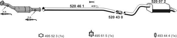ERNST 100562 - Система випуску ОГ autocars.com.ua