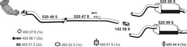 ERNST 100566 - Система випуску ОГ autocars.com.ua