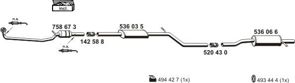 ERNST 100573 - Система випуску ОГ autocars.com.ua