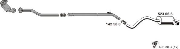 ERNST 100583 - Система випуску ОГ autocars.com.ua