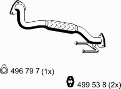 ERNST 105484 - Труба вихлопного газу autocars.com.ua