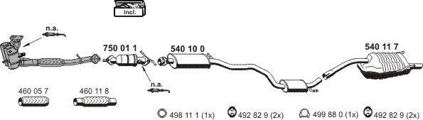 ERNST 110002 - Система випуску ОГ autocars.com.ua