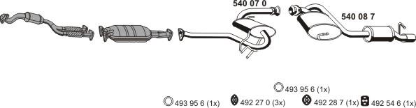 ERNST 110071 - Система випуску ОГ autocars.com.ua