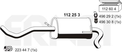 ERNST 112253 - Глушитель выхлопных газов, конечный avtokuzovplus.com.ua