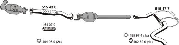 ERNST 120247 - Система випуску ОГ autocars.com.ua