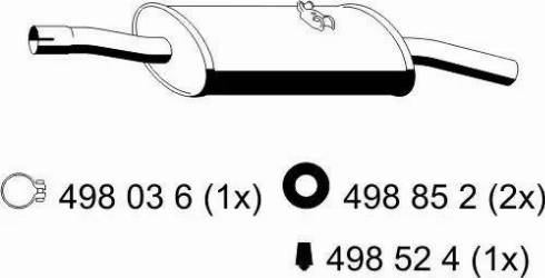ERNST 123037 - Глушник вихлопних газів кінцевий autocars.com.ua