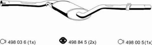 ERNST 123068 - Середній глушник вихлопних газів autocars.com.ua