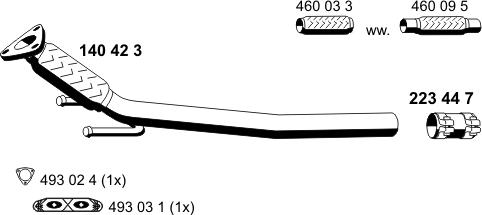 ERNST 140423 - Труба вихлопного газу autocars.com.ua