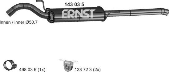 ERNST 143035 - Глушитель выхлопных газов, конечный autodnr.net