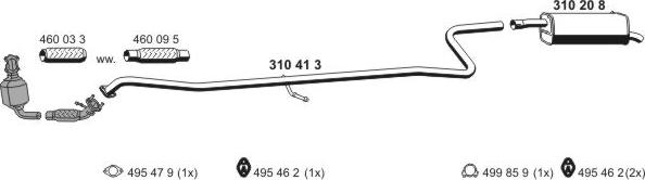 ERNST 150063 - Система випуску ОГ autocars.com.ua