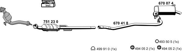 ERNST 150072 - Система выпуска ОГ avtokuzovplus.com.ua