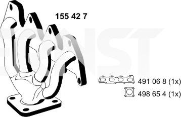 ERNST 155427 - Колектор, система випуску autocars.com.ua