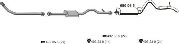 ERNST 160069 - Система випуску ОГ autocars.com.ua