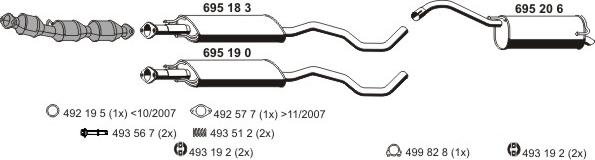 ERNST 170155 - Система випуску ОГ autocars.com.ua